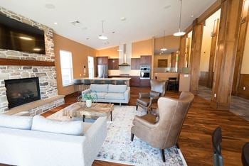 Clubhouse with fireplace